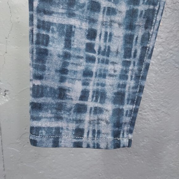 Cabi Grid Jeans Women's 6 Curvy Skinny Blue Shibiri Tye Dye Plaid Mid Rise 3047 - Picture 4 of 14